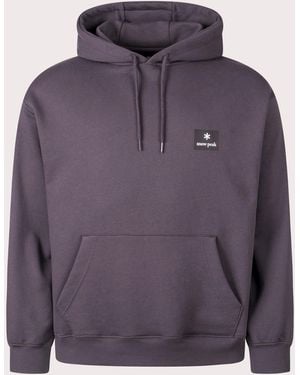 Snow Peak Square Logo Hoodie - Purple