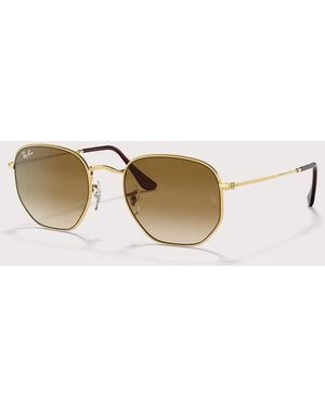 Ray-Ban Hexagonal Flat Lens Sunglasses - Natural