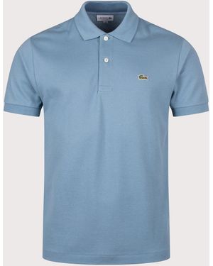 Lacoste Classic Fit L1212 Croc Logo Polo Shirt - Blue