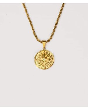 Mysterious Jeweller Compass Pendant 22&Quot - Metallic