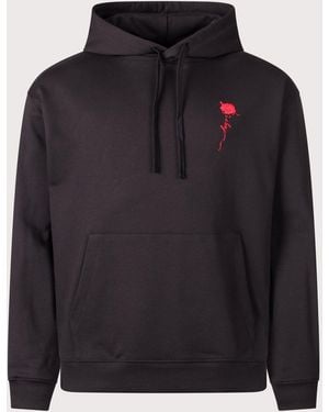 HUGO Relaxed Fit Diflow Hoodie - Black