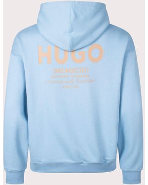 HUGO Relaxed Fit Nazardo Hoodie - Blue