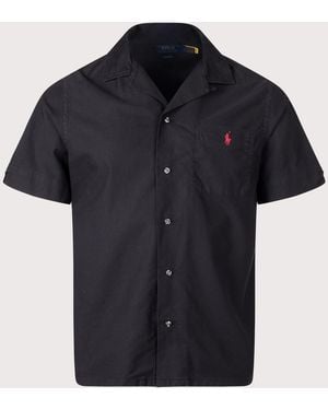Polo Ralph Lauren Classic Fit Short Sleeve Oxford Camp Shirt - Black