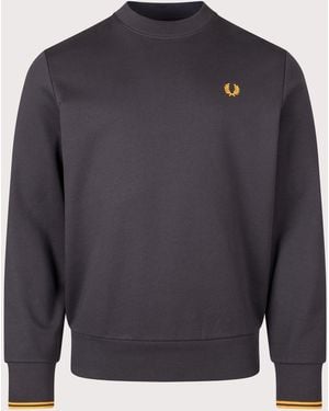 Fred Perry Regular Fit Crew Neck Sweatshirt - Blue