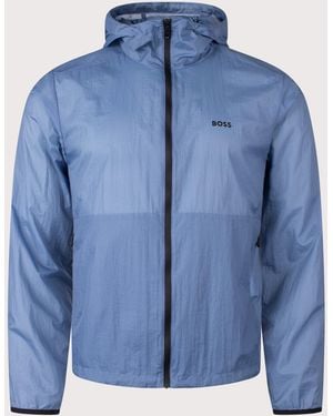BOSS Regular Fit Airynix Hooded Jacket - Blue