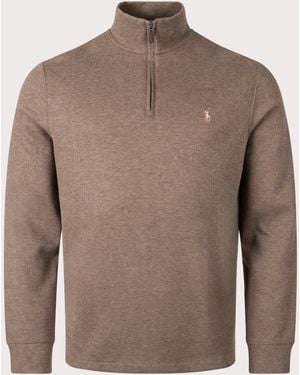 Polo Ralph Lauren Estate-Rib Quarter Zip Knit - Brown