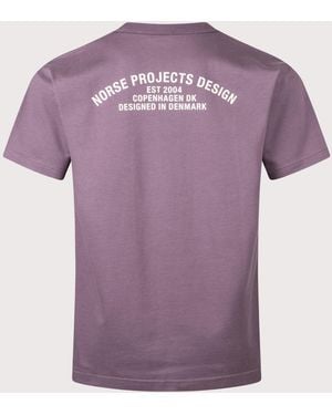 Norse Projects Snekkersten Organic Arch Print T-Shirt - Purple
