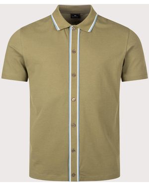 Paul Smith Regular Fit Button Through Polo Shirt - Green