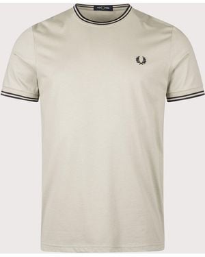 Fred Perry Regular Fit Twin Tipped T-Shirt - Natural