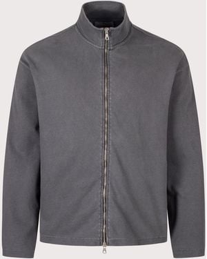 MKI Miyuki-Zoku Relaxed Fit 400 Gsm Pigment Dyed Track Jacket - Grey
