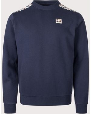 Aquascutum Lamina Insert Crewneck Sweatshirt - Blue