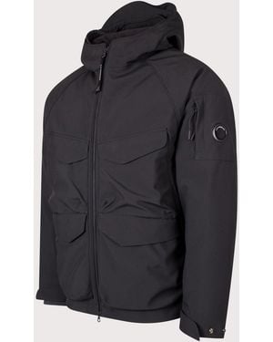 C.P. Company C.P. Shell-R Padded Hooded Lens Jacket - Blue