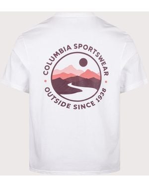 Columbia Loose Fit- Csc Outdoor Back Graphic T-Shirt - White