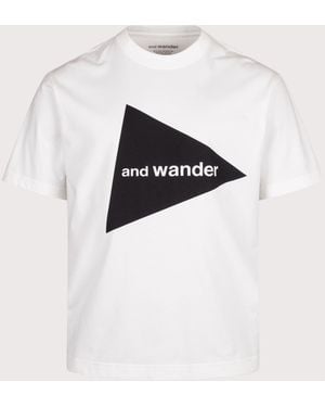 and wander Big Logo T-Shirt - White
