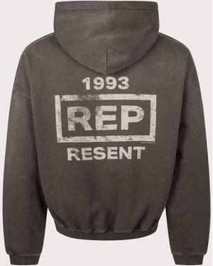 Represent Oversized Fit Resent Hoodie - Grey