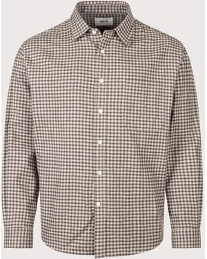NN07 Regular Fit Deon Flannel Shirt - Grey
