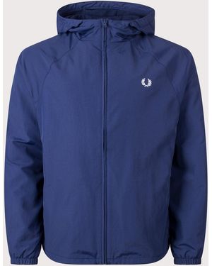 Fred Perry Regular Fit Hooded Shell Jacket - Blue
