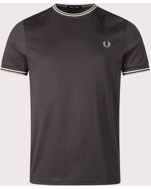 Fred Perry Regular Fit Twin Tipped T-Shirt - Black