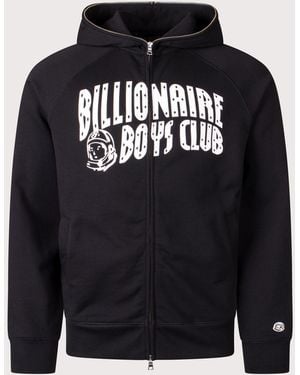 BBCICECREAM Arch Logo Full Zip Through Hoodie - Black