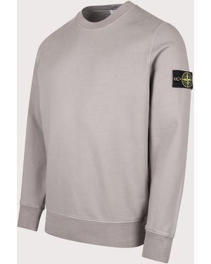 Stone Island Organic Cotton Fleece Sweatshirt - Grey