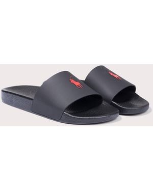 Polo Ralph Lauren Eva Polo Sliders - Black