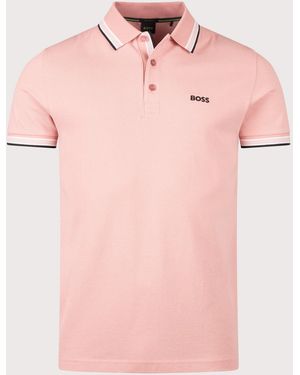 BOSS Regular Fit Paddy Polo Shirt - Pink