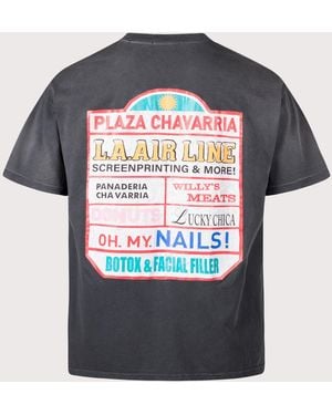 Willy Chavarria Relaxed Fit Plaza Chavarria Easy T-Shirt - Blue