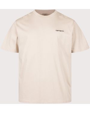 Carhartt Loose Fit Script Embroidery T-Shirt - Natural