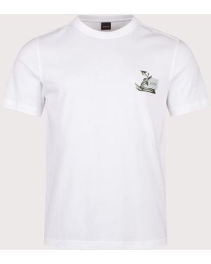 BOSS Regular Fit Te Blueprint T-Shirt - White
