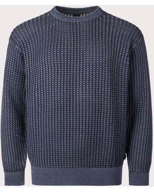 BOSS Relaxed Fit Agolan Jumper - Blue