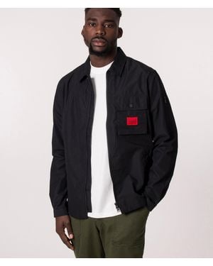 HUGO Zip Through Emmond Overshirt - Blue