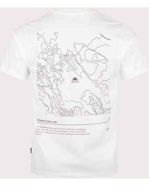 Snow Peak Hq Topographic Map T-Shirt - Natural
