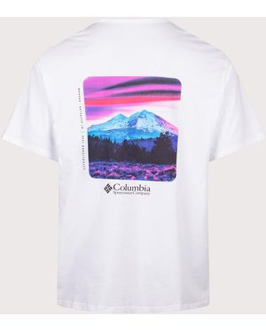 Columbia Relaxed Fit Csc Heavyweight Back Graphic T-Shirt - White