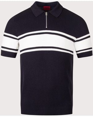 HUGO Regular Fit Sholton Polo Shirt - Blue