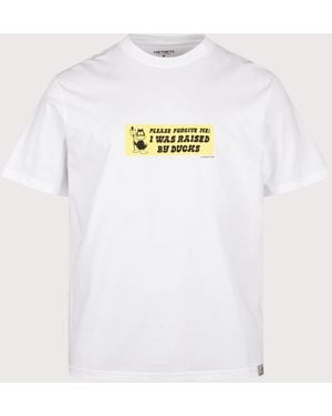 Carhartt Loose Fit Bumper Stickers T-Shirt - White
