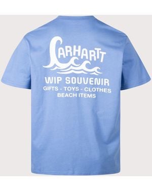 Carhartt Loose Fit Waves T-Shirt - Blue