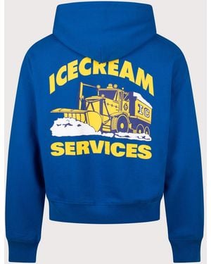 ICECREAM Oversized Ic Services Hoodie - Blue