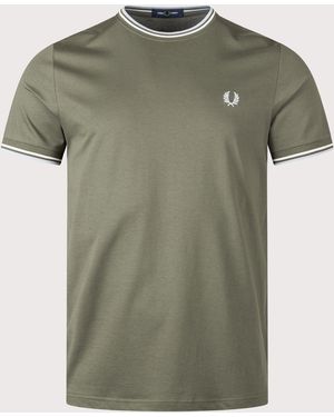 Fred Perry Regular Fit Twin Tipped T-Shirt - Green