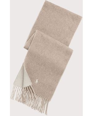 Polo Ralph Lauren Reversible Wool-Blend Scarf - Natural