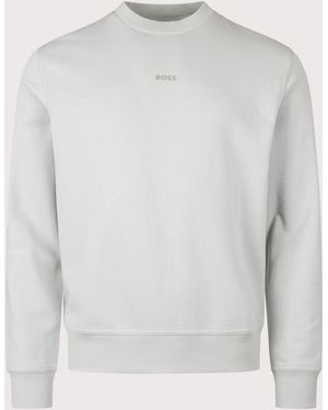 BOSS Relaxed Fit Wesmall Crew Sweatshirt - Grey