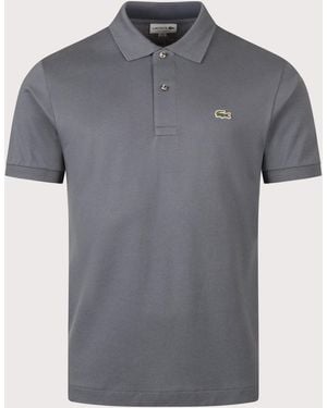 Lacoste Classic Fit L1212 Croc Logo Polo Shirt - Grey