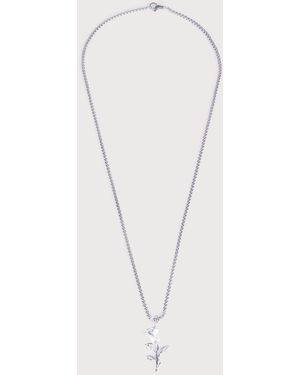 Mysterious Jeweller Stainless Steel Rose Pendant 24&Quot - Natural