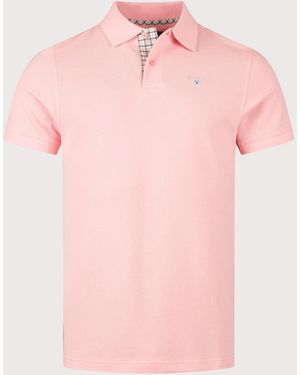 Barbour Tartan Piqué Polo Shirt - Pink
