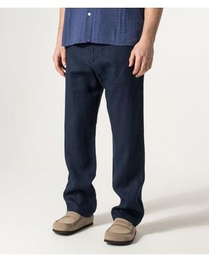 NN07 Regular Fit Straight Leg Aden Chinos - Blue