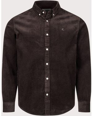 Carhartt Regular Fit Madison Cord Shirt - Black