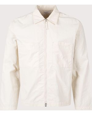 Universal Works Seo Recycled Nylon Zip Too Overshirt - White