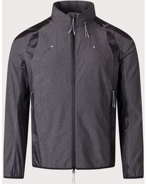 ROA Numb Pinstriped Hooded Wind Jacket - Grey