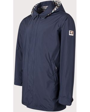 Aquascutum Rlg Badge Packable Trench Coat - Blue