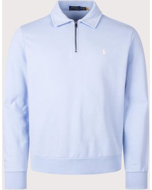 Polo Ralph Lauren Loopback Quarter Zip Sweatshirt - Blue