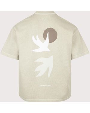 MKI Miyuki-Zoku Oversized Swallow T-Shirt - Natural